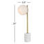 Yearby Marble and Metal Table Lamp with Glass Globe Shade-571061456-571061463