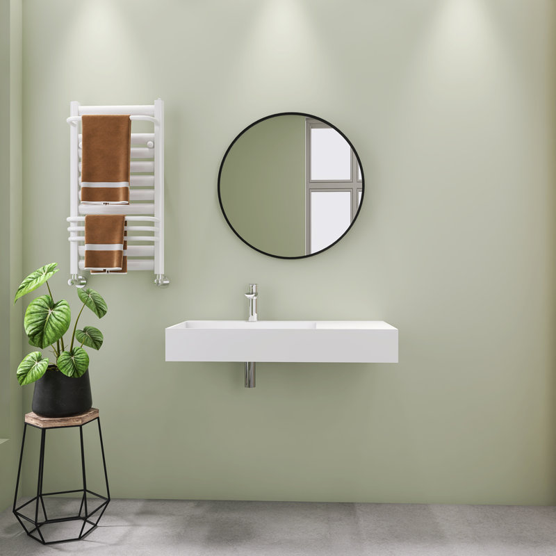Lavabo de salle de bain rectangulaire en pierre 36 po avec trou pour robinet 36 po
