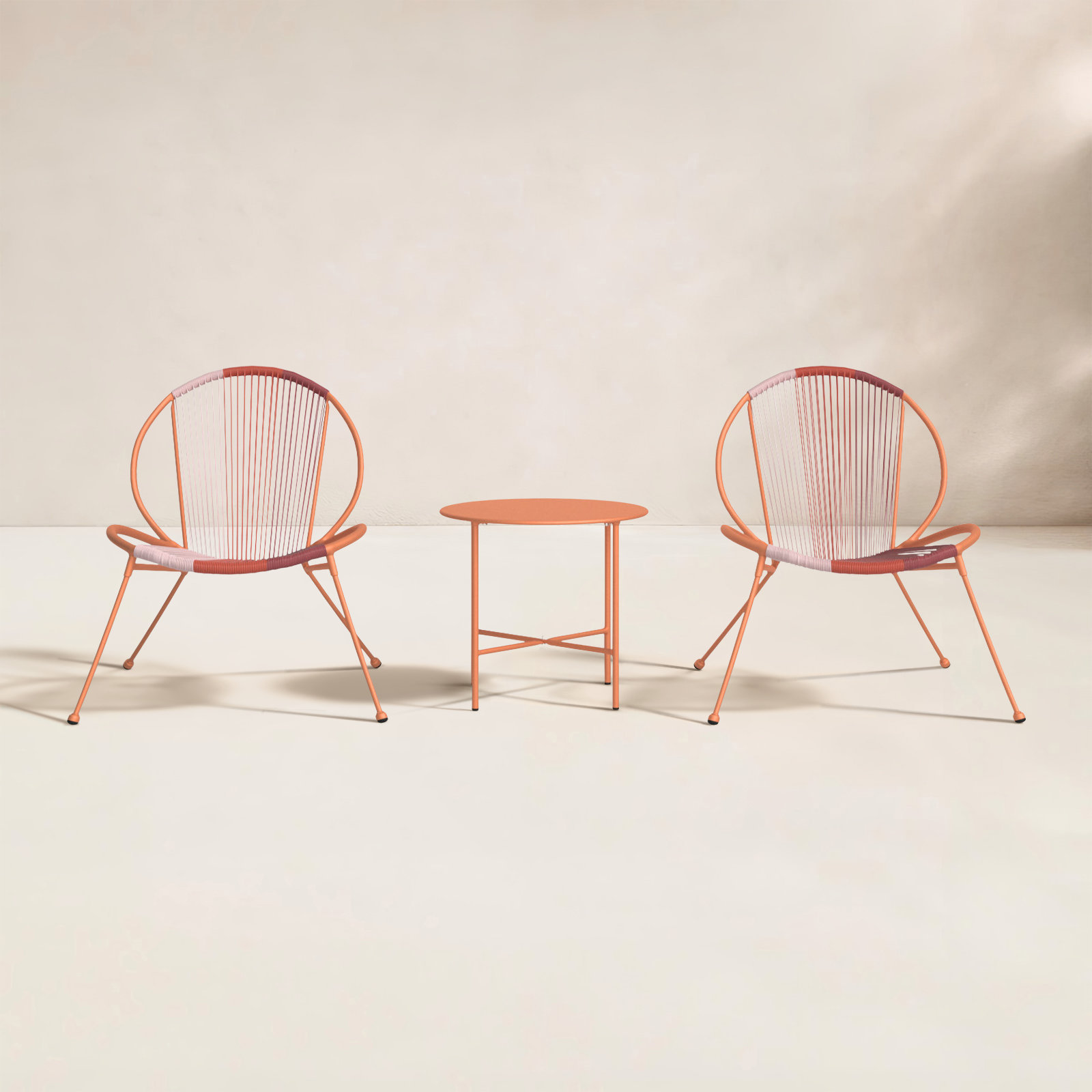 Halcott 2 - Person Patio Conversation Set, Orange