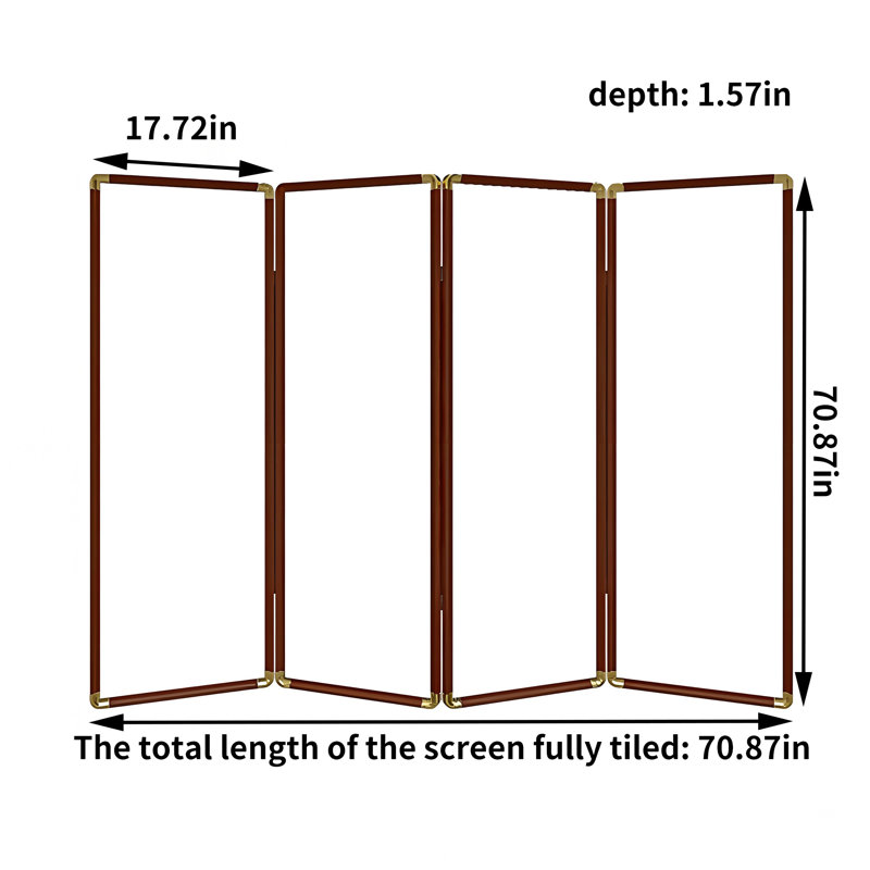 Zen Floral Bird Room Divider, 70.87"H x 70.87" W x 1.57" D