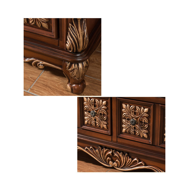 Commode d'appoint de style rétro américain, Brun