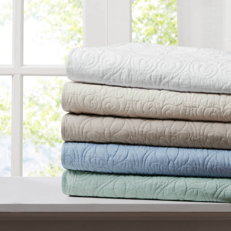 White Oversized Quilted Cotton Throw Blanket