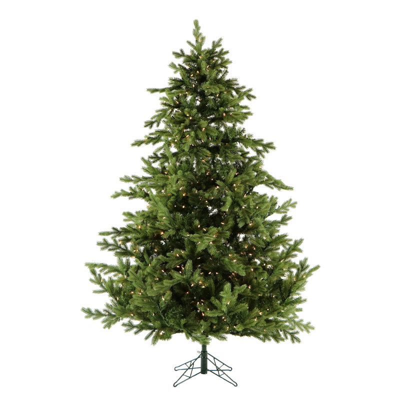Foxtail Pine 7.5' Green Pine Artificial Christmas Tree, Pre-Lit, 7.5ft