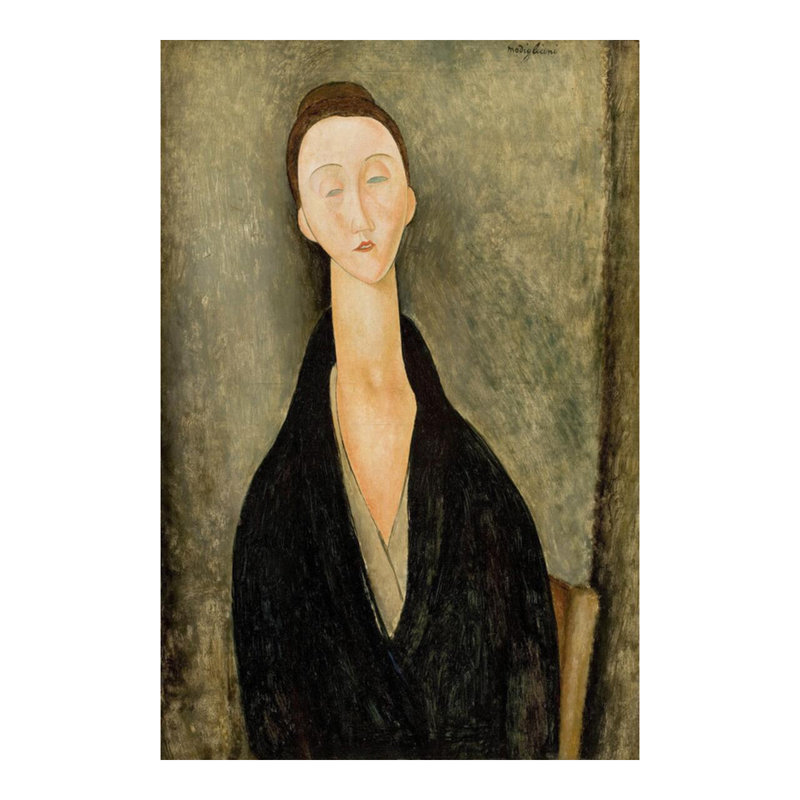Portrait de Lunia République tchèque par Amedeo Modigliani - Estampe numérique, H 20 po x l 16 po