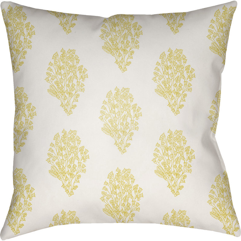 Moody Floral Floral Throw Pillow, 20" x 20", Purple/White