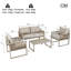 Outdoor Patio Furniture Set - Galvanized Iron Frame, Thick Plush Cushions, Weather Resistant