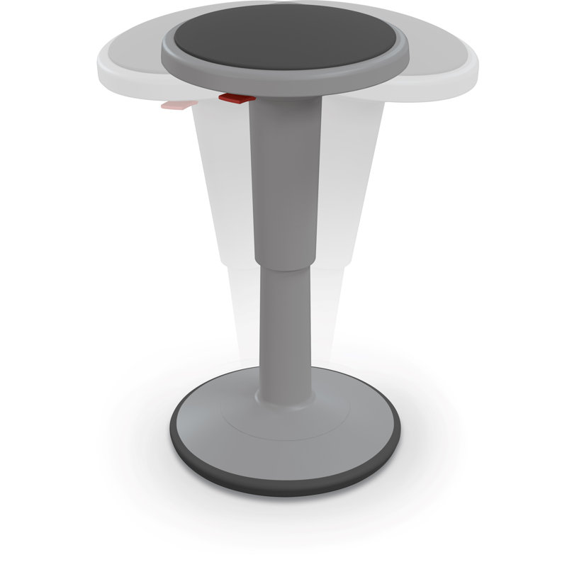 Adelmina Gray Plastic Adjustable Wobble Active Stool