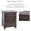 Wickerham 2 Drawer Bedside Table