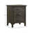 Statice 3-Drawer Rubberwood Nightstand with USB Port, Brushed Charcoal
