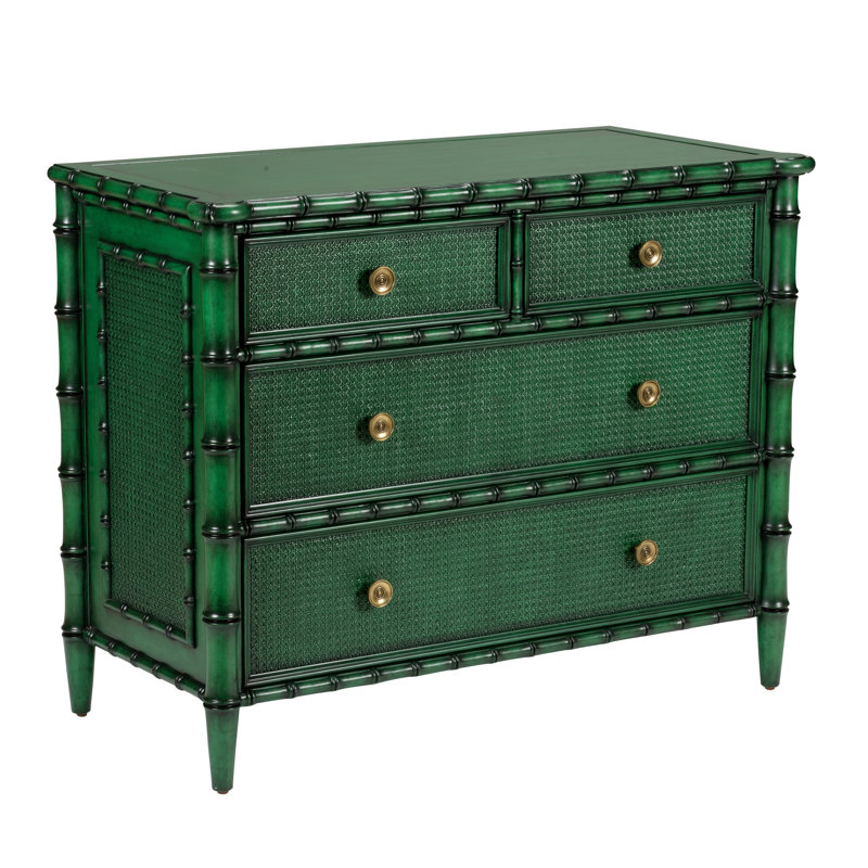 Borneo 4 Drawer Standard Dresser, Emerald