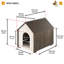 Wood Portable Igloo Style Dog House-88709313