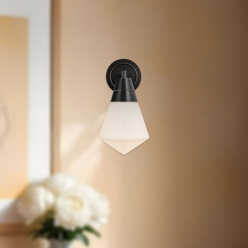 Willard 1 - Light Bath Sconce, Urban Bronze, Matte Opal