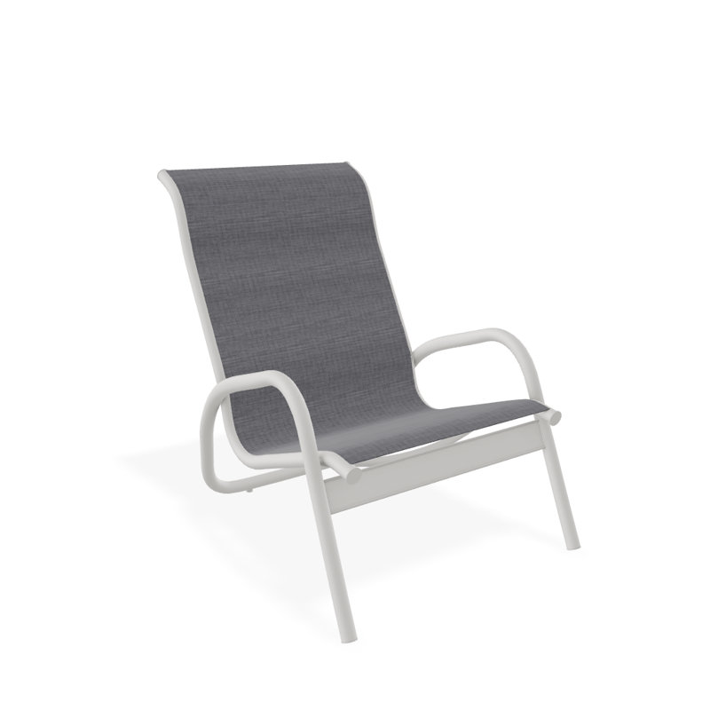 Gardenella Patio Chair, Augustine Pewter, Snow