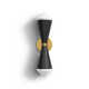 2 Light Steel Dimmable Armed Sconce