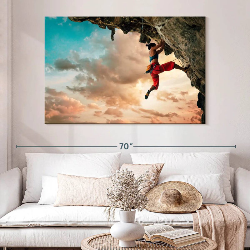Senne Rock Climbing Woman, 34" H x 51" W