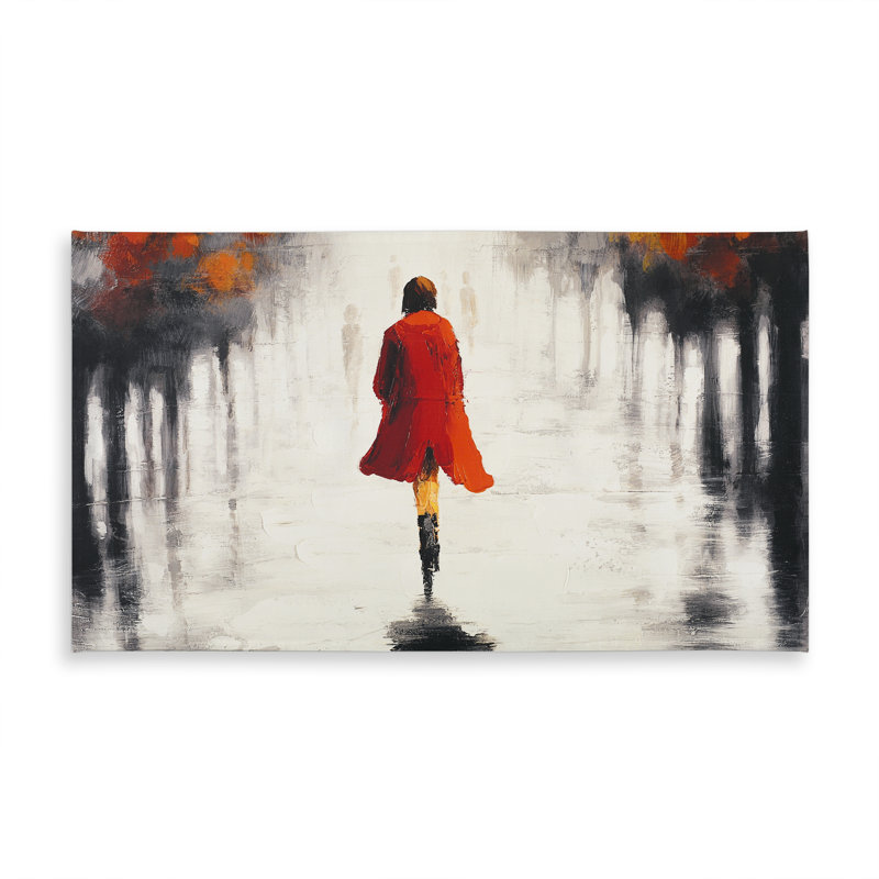 Trees Bedroom Tablecloth - Woman with Red Coat | Indoor/Outdoor
