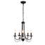 Lustre 5 lumières façon bougie Araiah noir