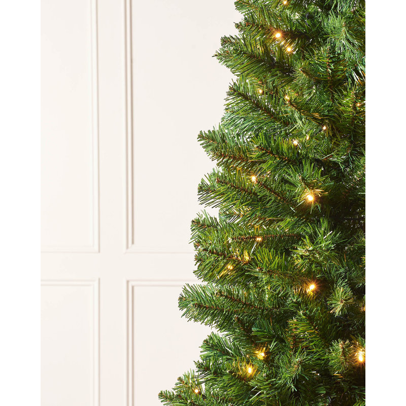 6' H Lighted Artificial Christmas Tree, Green, Warm White