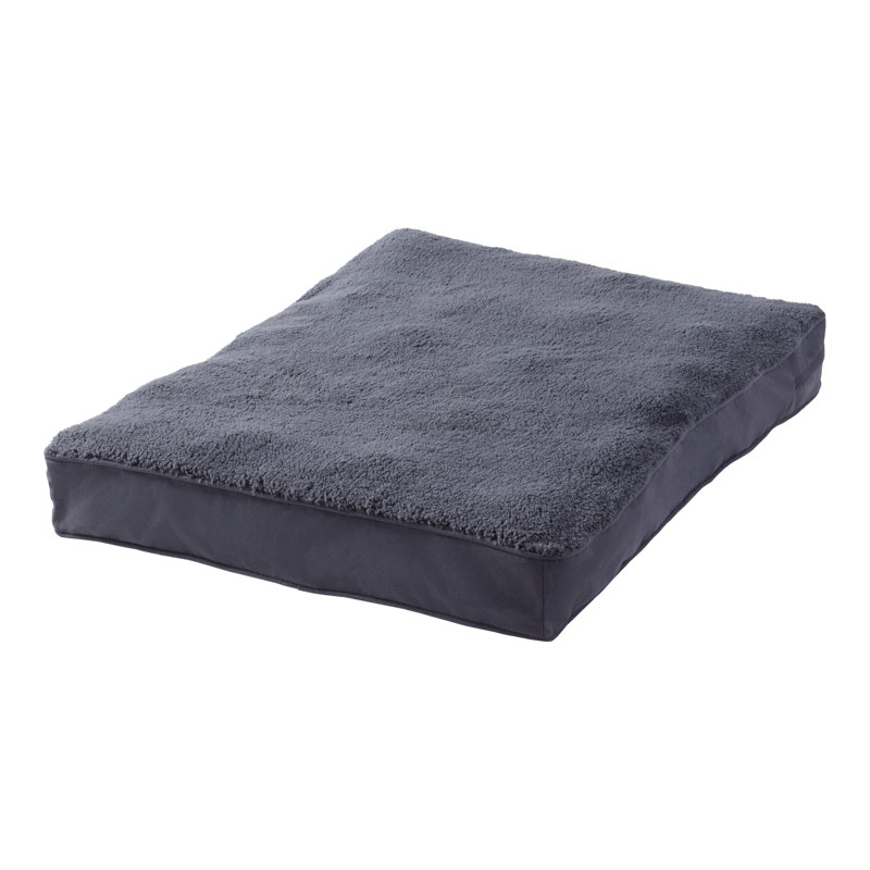 Lit pour chien avec coussin de soutien, Grand (l 48 po x P 36 po x H 4 po), Acier bleu