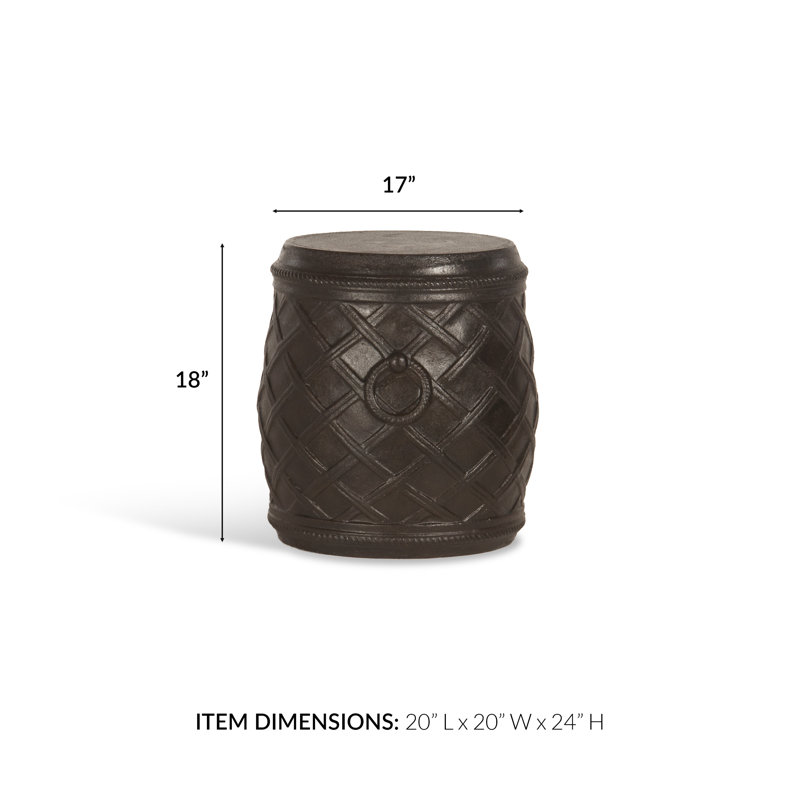 Moroccan Outdoor Round Side Table, 17" Diameter