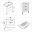 60mm Single Bathroom Vanity with Integrated Ceramic Basin-119716491