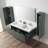 60" Wall Mounted Double Bathroom Vanity with Acrylic Vanity Top and 2 Side Cabinets-1009980840
