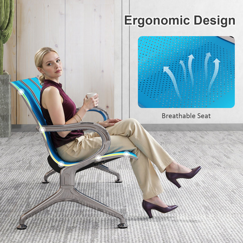 Fauteuil de salle d'attente Kinfant, Bleu