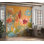 Murale pelez et collez - sérénade florale orange