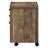 Contemporary Rolling File Box Cabinet, Brown, For Office Storage Use Cabinet On Wheels - Brown Laminate Finish And Drawer Handles