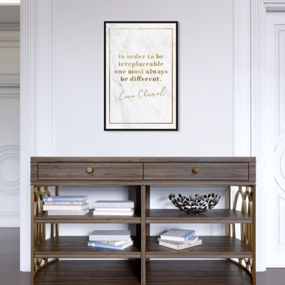 " Typography And Quotes Be Different Gold Fashion Quotes And Sayings "
