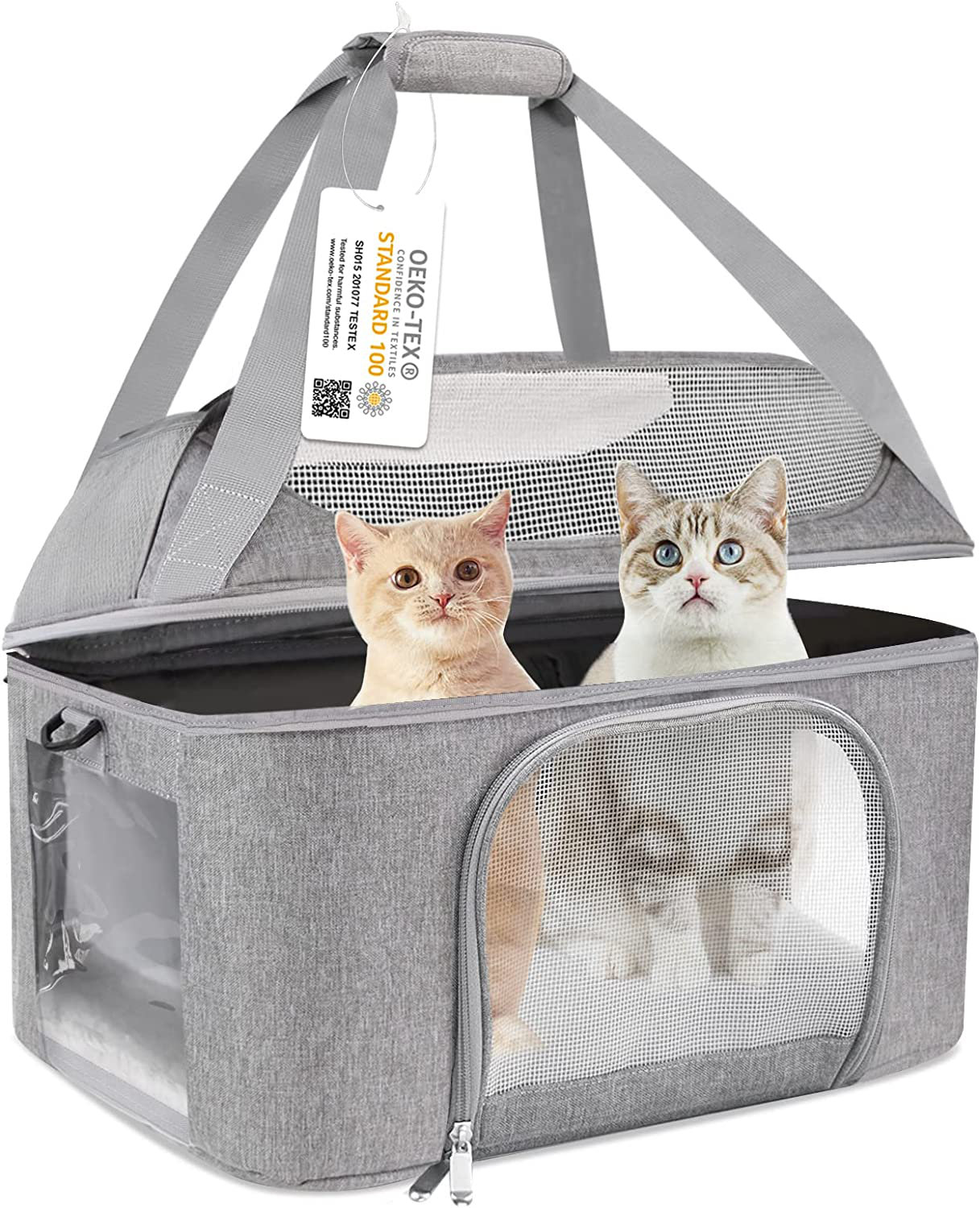 Cat carrier for 2 cats sale