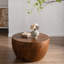 Table basse vintage en forme de tonneau avec bois de sapin de haute qualité et panneau de fibres à densité moyenne offrant du rangement et de la durabilité-1801756687