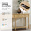 Console à 2 tiroirs en bois massif avec tablette de rangement Aristidh-408118225