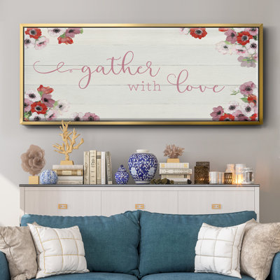 «Gather with Love», toile encadrée