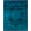 Overdyed Hand-Knotted Wool Modern-Contemporary Green Area Rug 9' 3" x 11' 7"