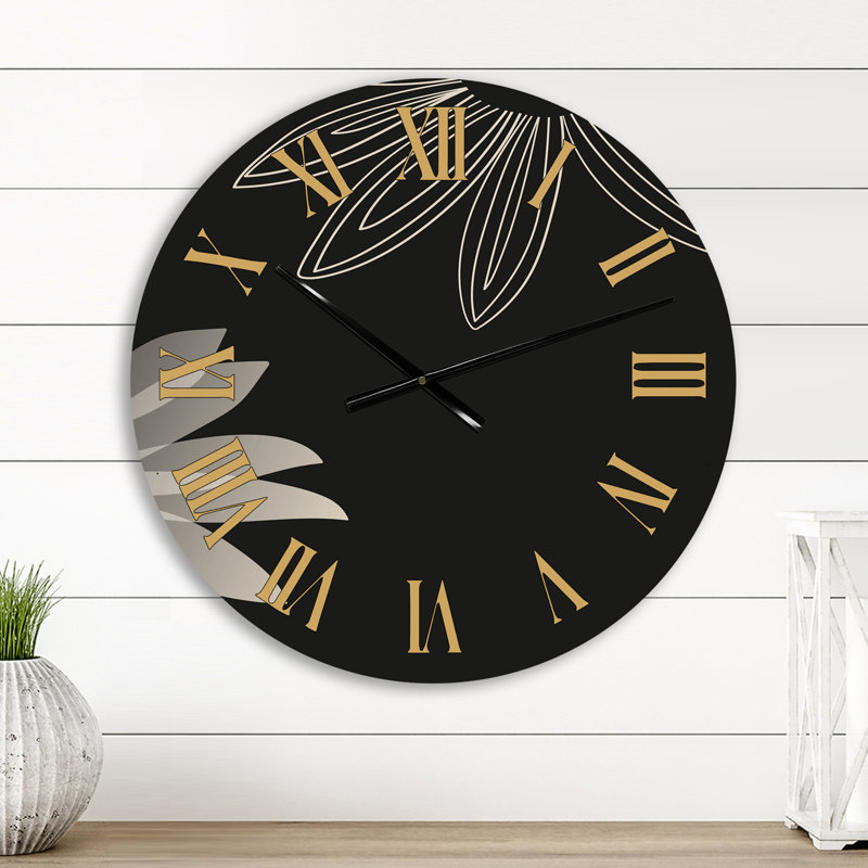 Horloge murale noire Minimalis, Petit