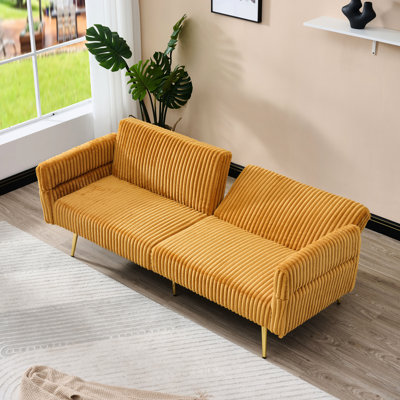 Lit en velours côtelé 79 po, lit double pliable, idéal pour le salon et les petits espaces, tissu luxueux et velouté, structure solide, faits faciles à installer, velours douillet, ferme et simple à installer