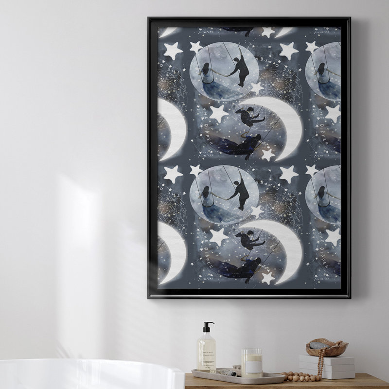 " Celestial Love Collection E ", 42.5" H x 30.5" W, Black