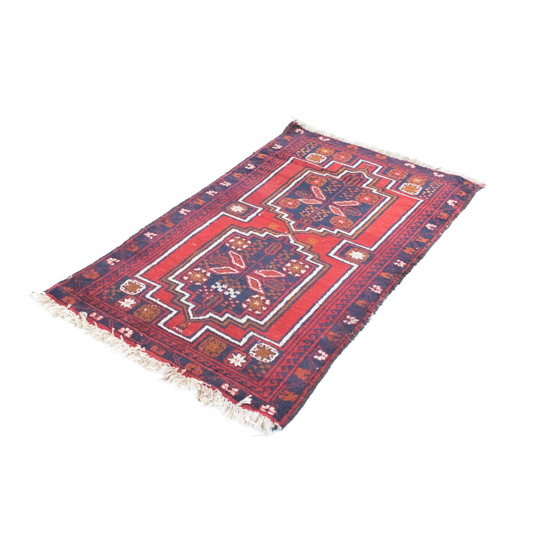 Hand Knotted Wool Red Indoor/Outdoor Rug