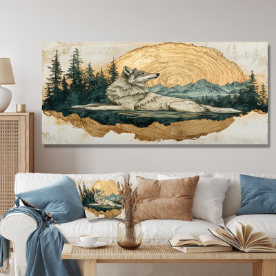 Loup, échos de l'Alpha III - loup, art mural