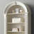 White Arched Display Cabinet Bookcase