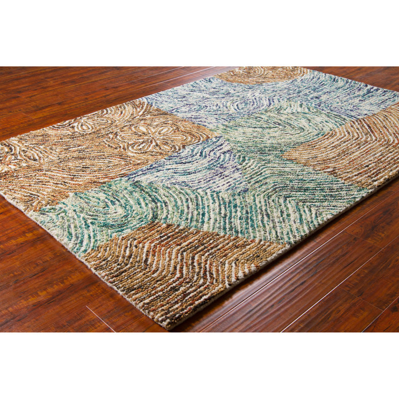 Humansville Wool Abstract Indoor Rug, Rectangle 7'9" x 10'6"
