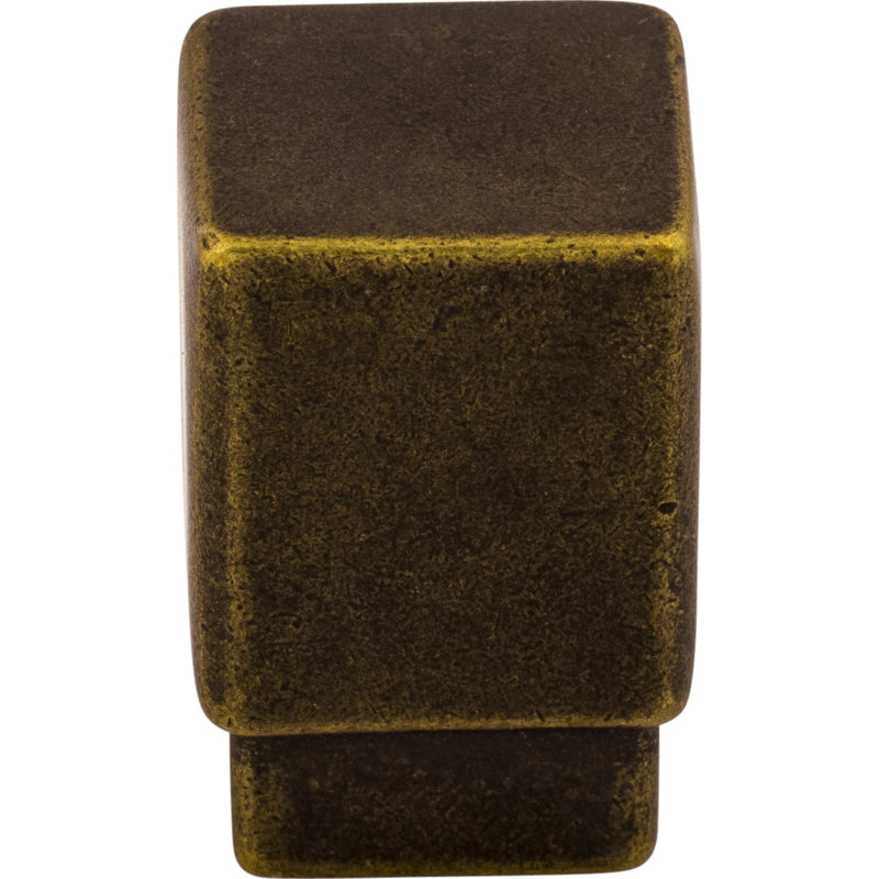 Tapered 1" Length Square Knob, German Bronze, 3/4" Knob Length