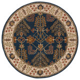 Poeme Hand-Woven Tufted Wool Dark Blue Area Rug