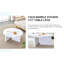 Table basse blanche, rehaussant l'apparence de la petite table de salon de 31,4 pouces avec forme, moderne et pour les décorations d'intérieur
