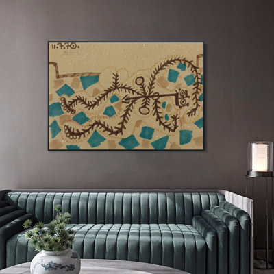 Encadré sur toile, estampe numérique, série d'art # 431 par Pablo Picasso, art mural, décorations de bureau à domicile (cadre en bois de couleur mince, 18 po x 24 po)