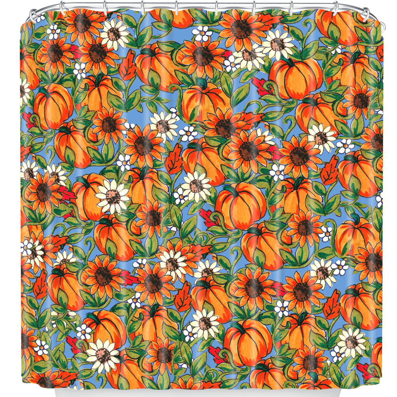 Rideau de douche simple citrouille harvest