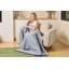 Jeté 100% laine d'alpaga - Chevron bleu-130674489