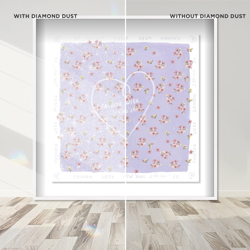 Lilac Spring Fashion Print by Oliver Gal, 21.5"H x 21.5"W, White Shadowbox