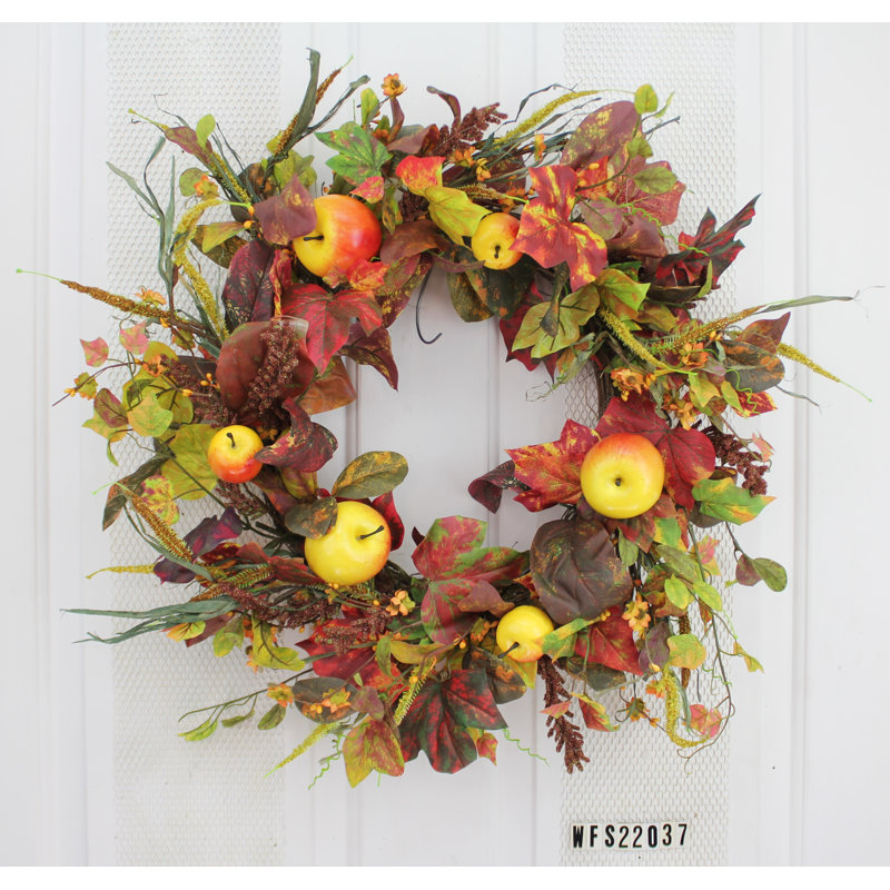 Handcrafted Faux Apple Foam 19'' Wreath